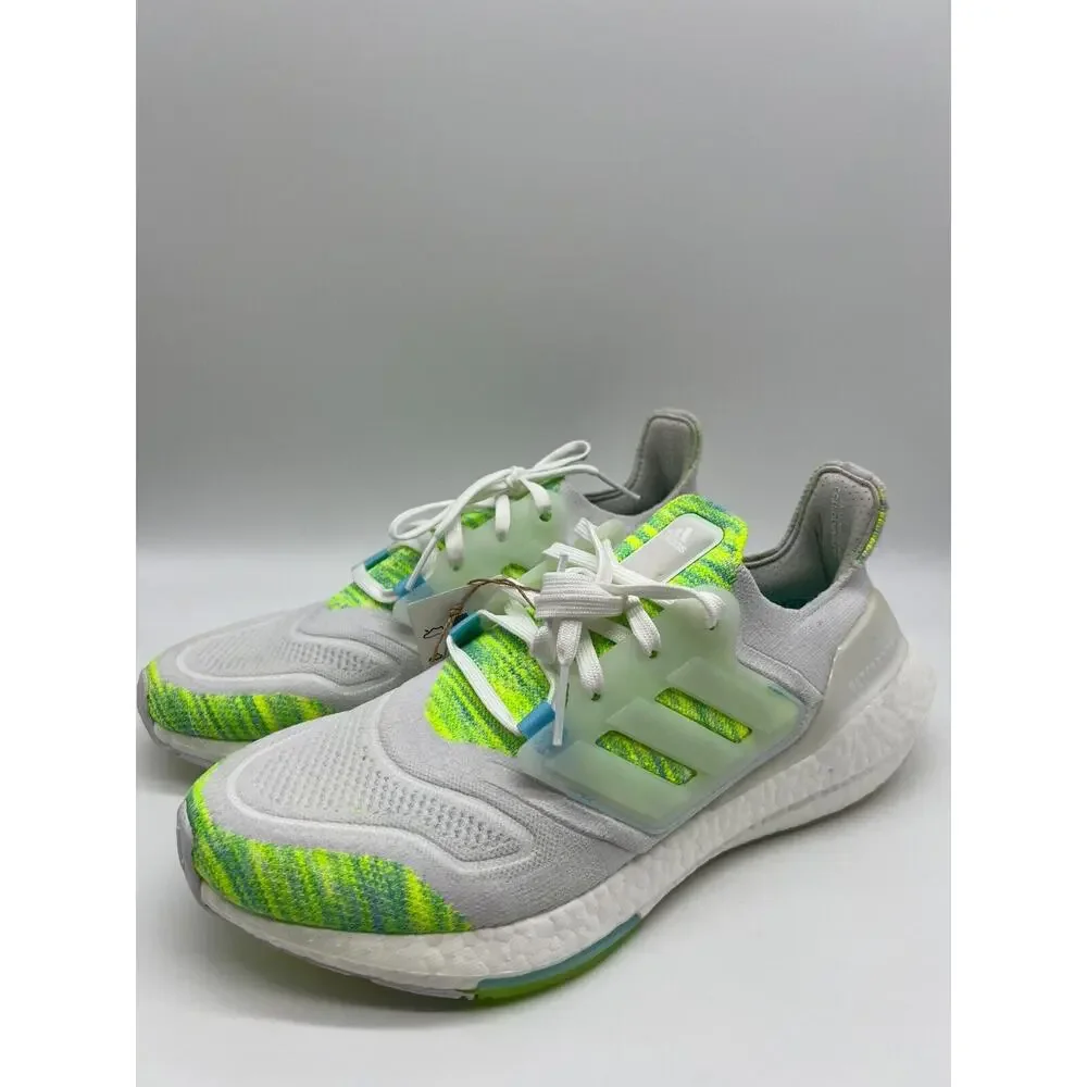 Adidas Ultraboost 22 Running Women's White Bliss Blue Volt GX5926 Size 9.5 NWT
